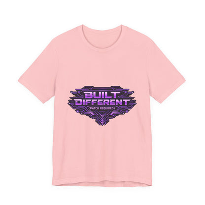 Built Different Tee — Retro Purple Gaming Graphic T-Shirt Printify