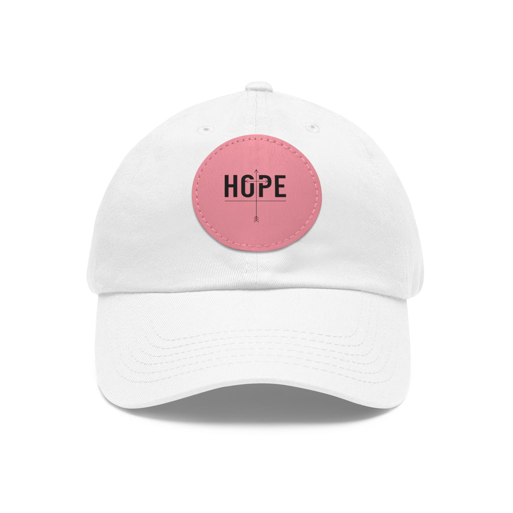 Dad Hat — Round Leather Patch 'HOPE' Cap