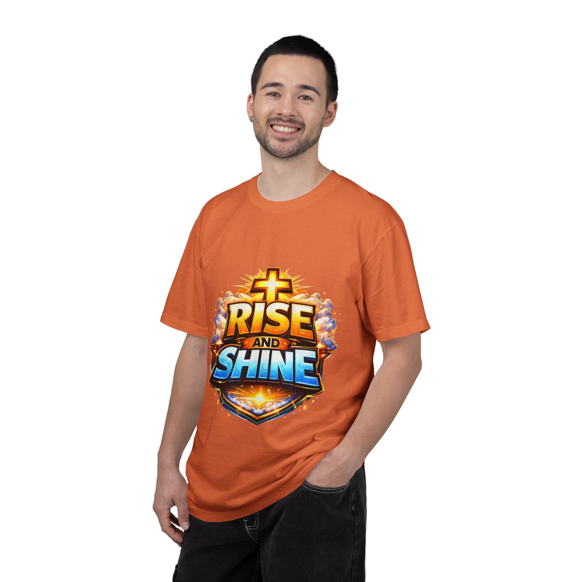 Rise and Shine Christian T-Shirt for Men – Inspirational Graphic Tee Printify