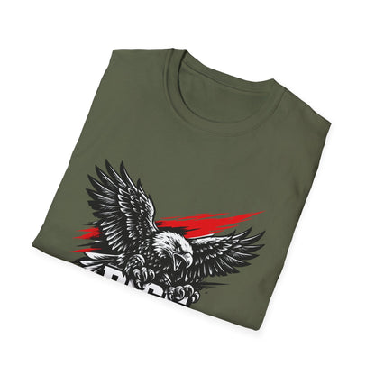 Rise Above Eagle T-Shirt — Patriotic Graphic Tee with Soaring Eagle Printify