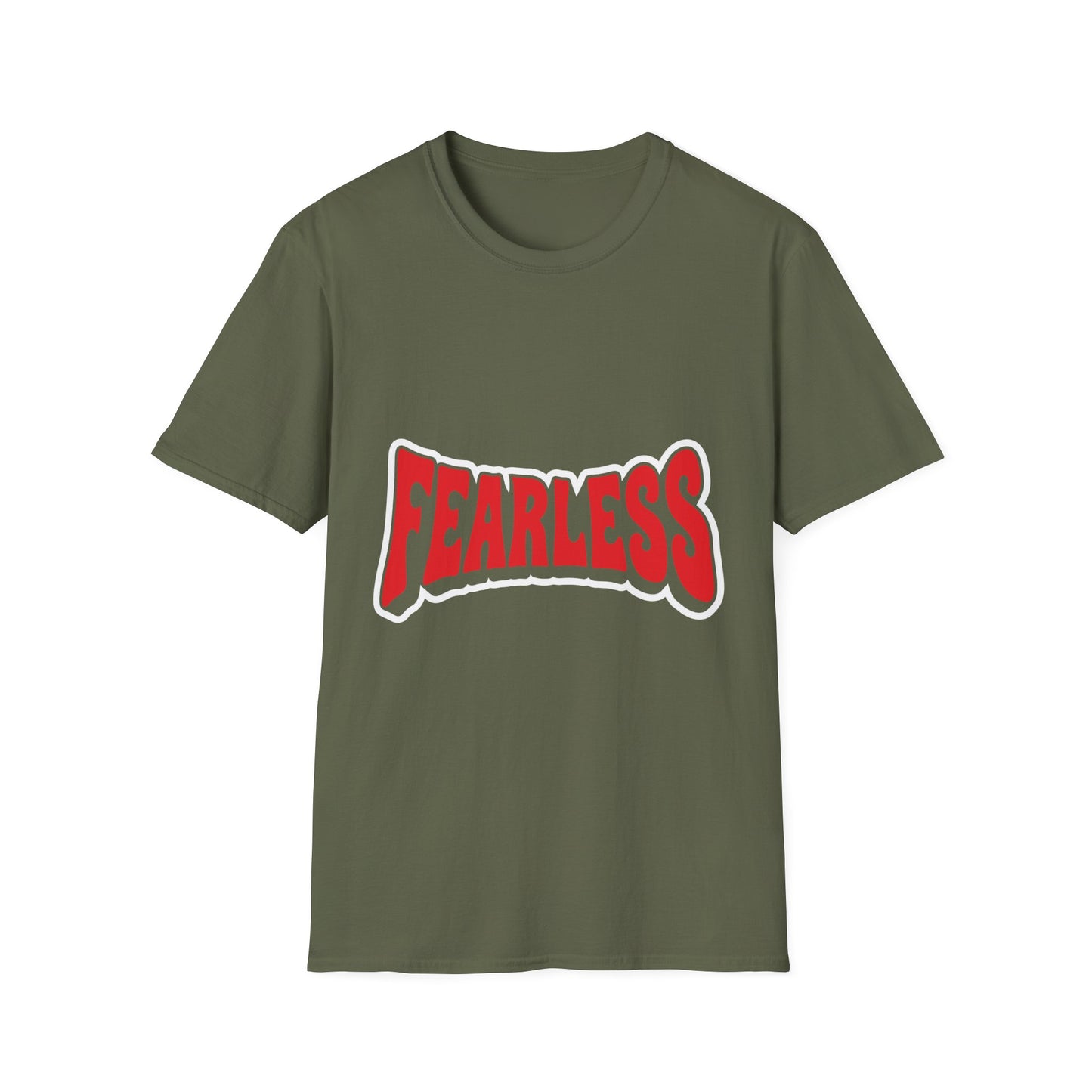 Fearless Graphic T-Shirt — Bold Red Typography Tee