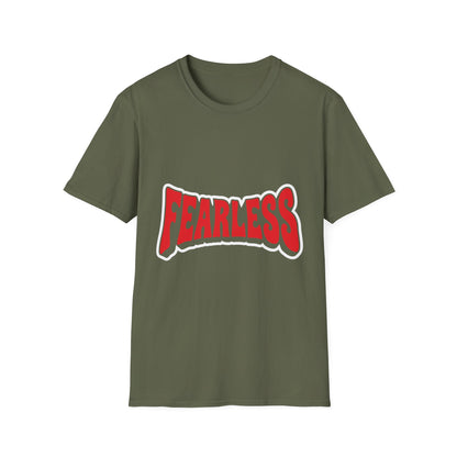 Fearless Graphic T-Shirt — Bold Red Typography Tee