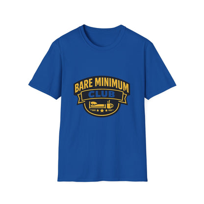 Unisex Bare Minimum Club Graphic T-Shirt – Funny Minimalist Lifestyle Tee Printify