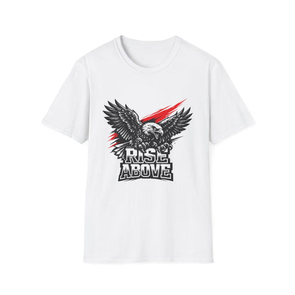 Rise Above Eagle T-Shirt — Patriotic Graphic Tee with Soaring Eagle Printify
