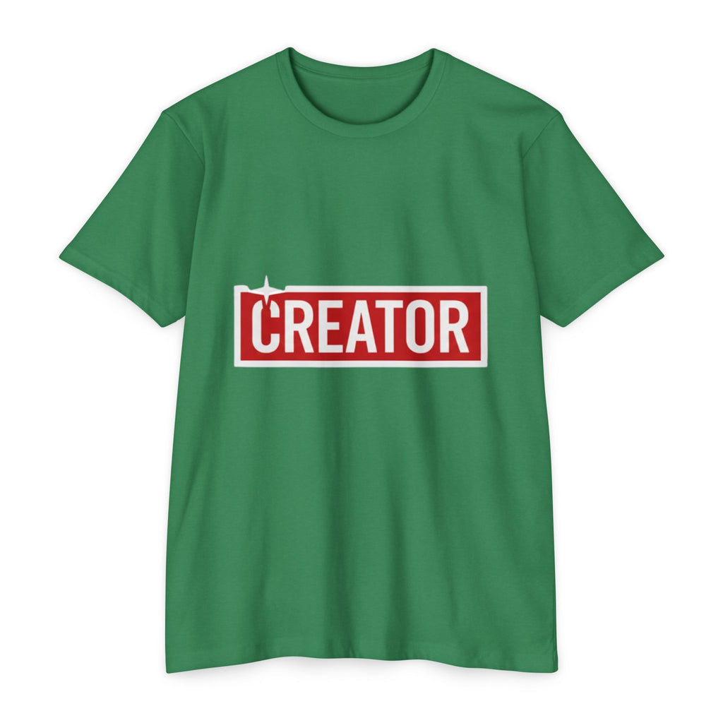 Creator Graphic T-Shirt — Bold Red Box Logo Tee for Content Creators