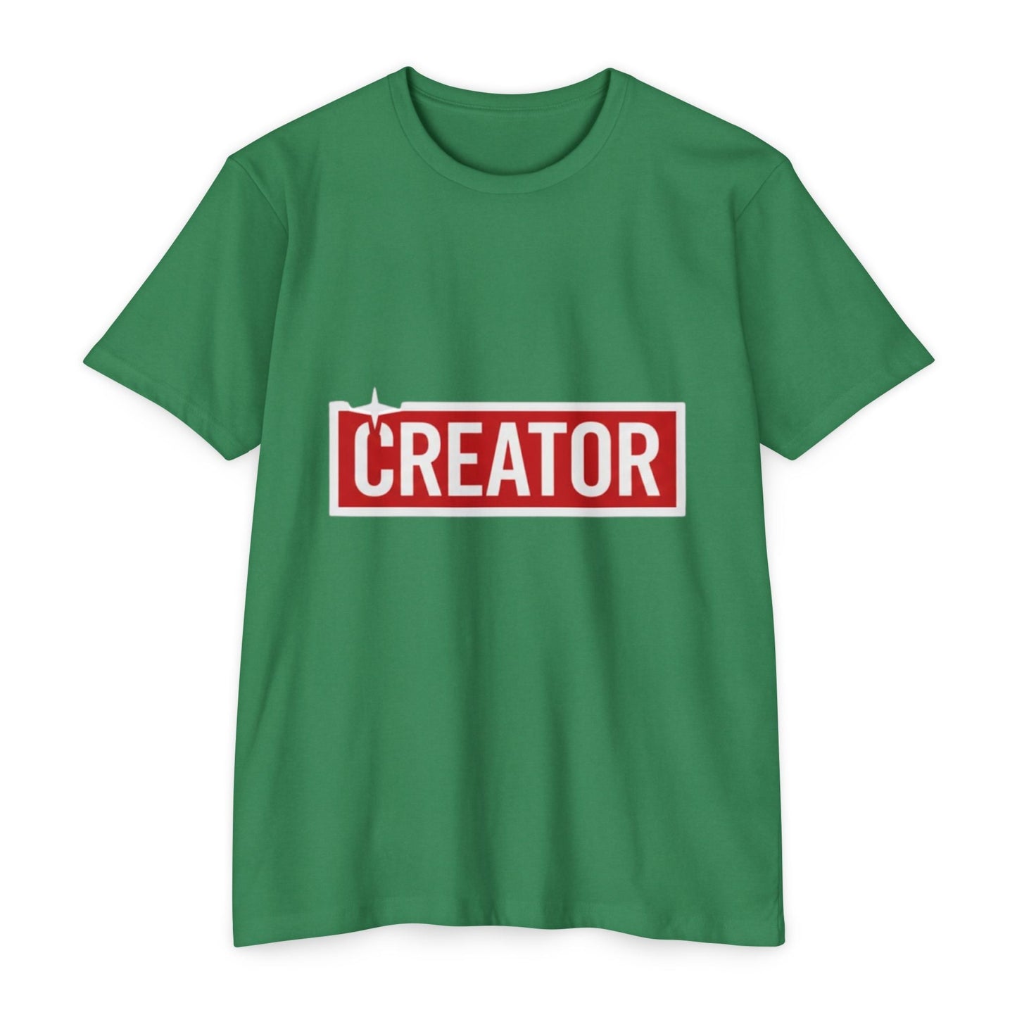 Creator Graphic T-Shirt for Men – Bold Red Box Logo Tee for Content Creators Printify