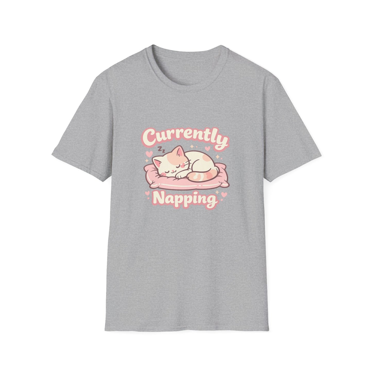 Cat Napping T-Shirt — Cute Sleeping Cat Tee for Cat Lovers Printify