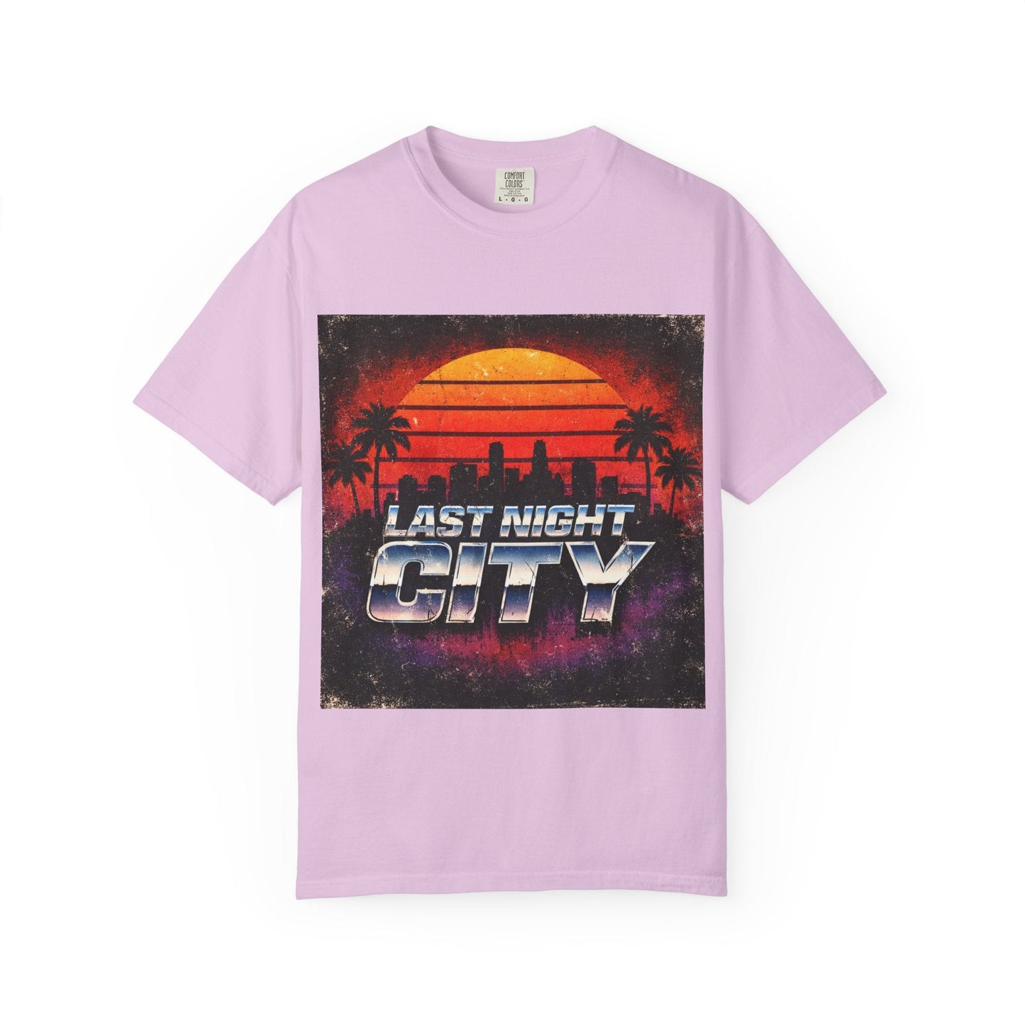 Last Night City T-Shirt — Retro Sunset Miami Vaporwave Tee Printify