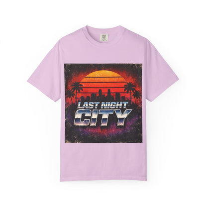 Last Night City T-Shirt — Retro Sunset Miami Vaporwave Tee Printify
