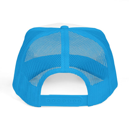 Joy Circle Trucker Cap — 'Joy, One Strength of the Soul' Retro Mesh Hat Printify