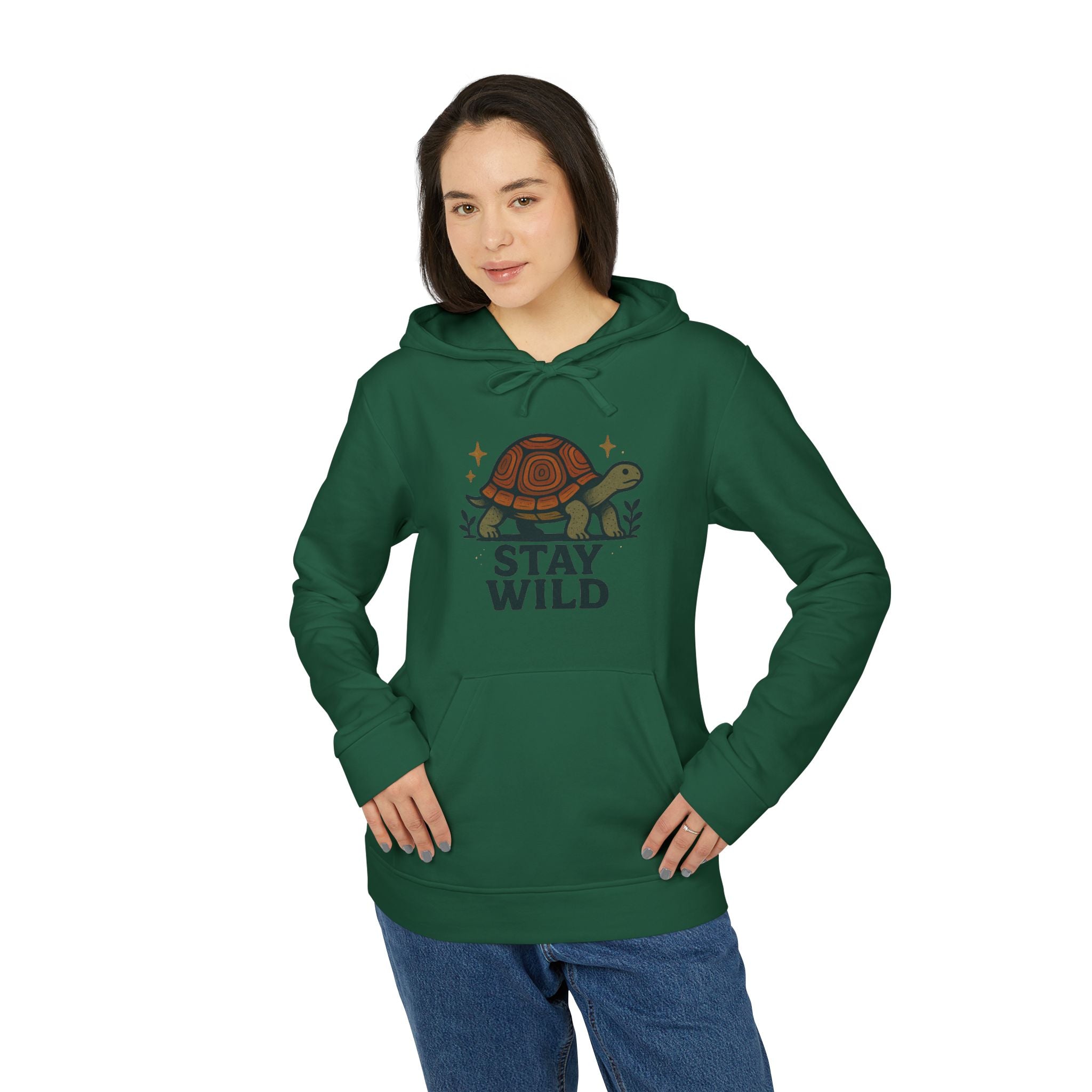 Turtle "Stay Wild" Hoodie — Nature-Lover Graphic Hoodie
