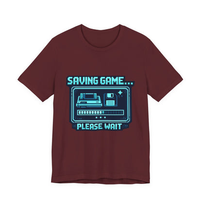 Saving Game Please Wait T-Shirt — Retro Gaming Console Tee