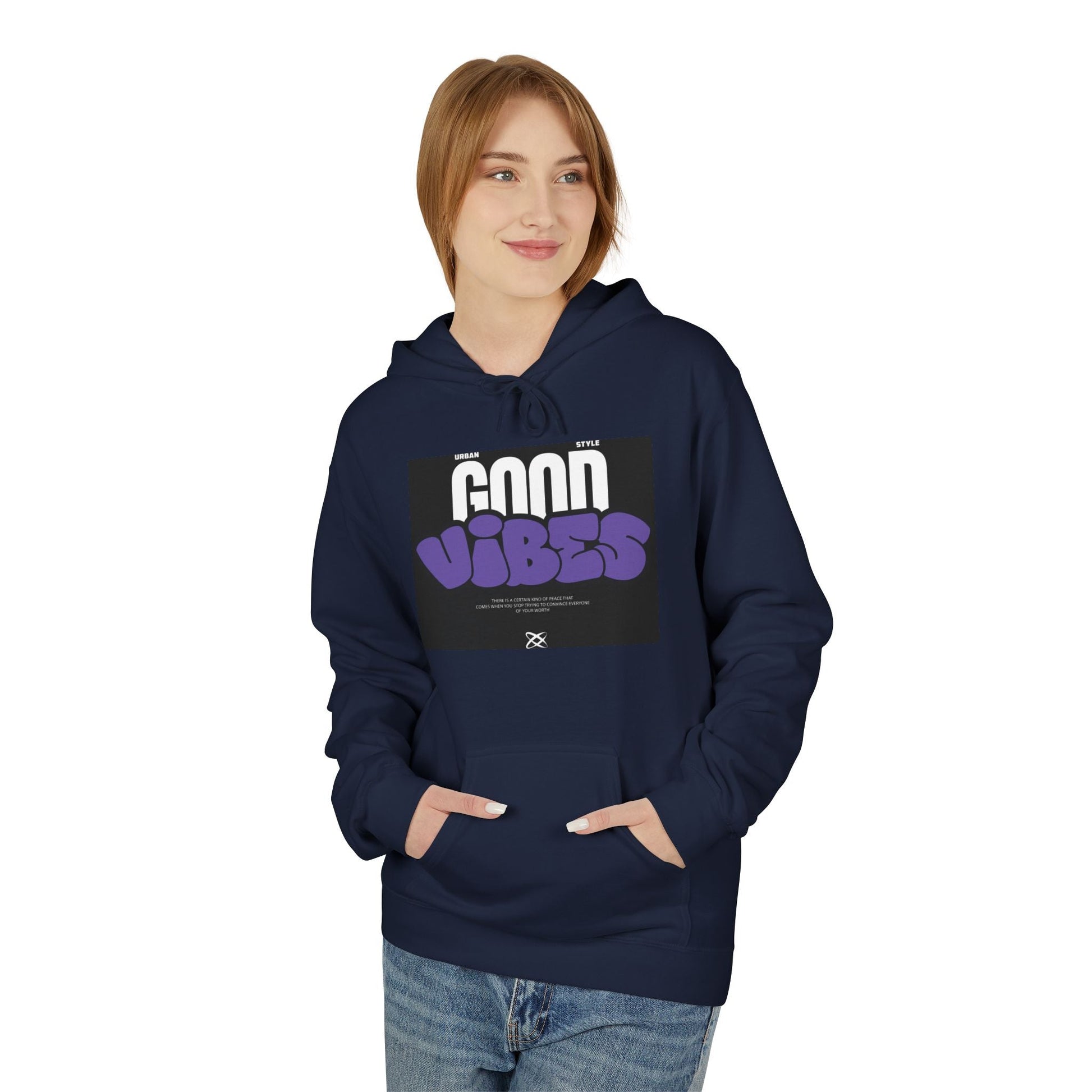 Good Vibes Hoodie — Retro Graffiti Streetwear Pullover Printify