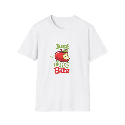 Just One Bite T-Shirt — Cute Apple Graphic Tee for Teachers & Foodies Printify