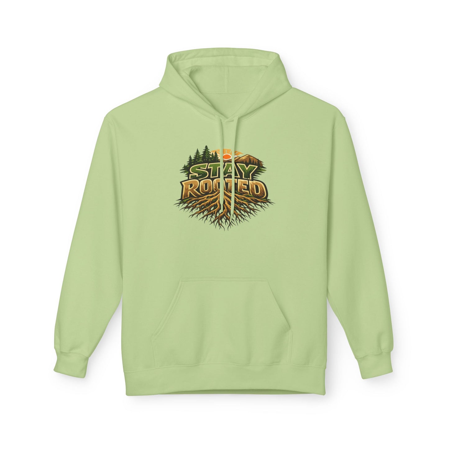 Stay Rooted Hoodie — Forest Nature Graphic Pullover