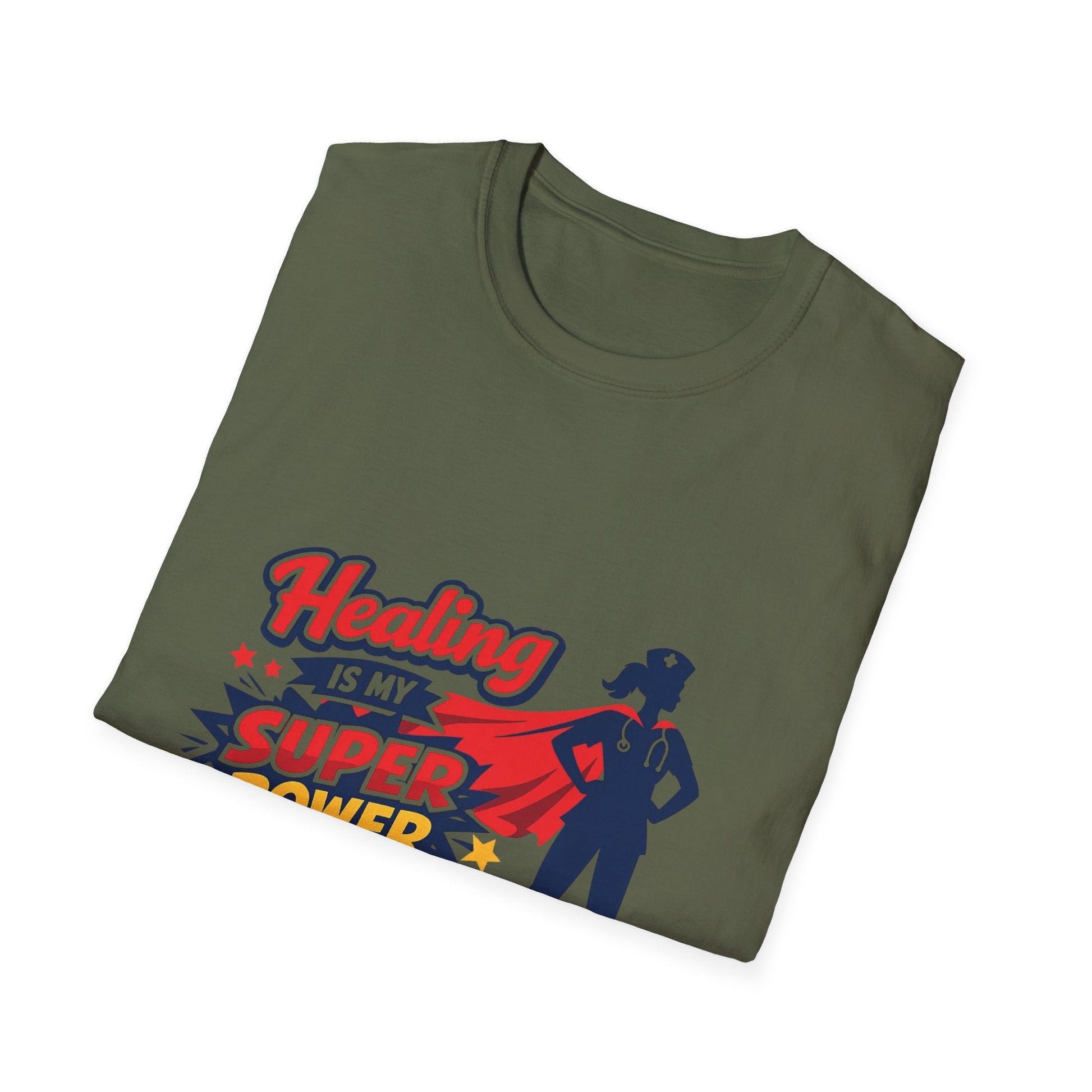 Healing Is My Superpower T-Shirt — Nurse/Healer Superhero Tee Printify