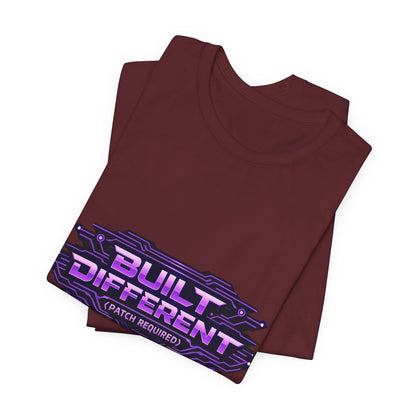 Built Different Tee — Retro Purple Gaming Graphic T-Shirt Printify