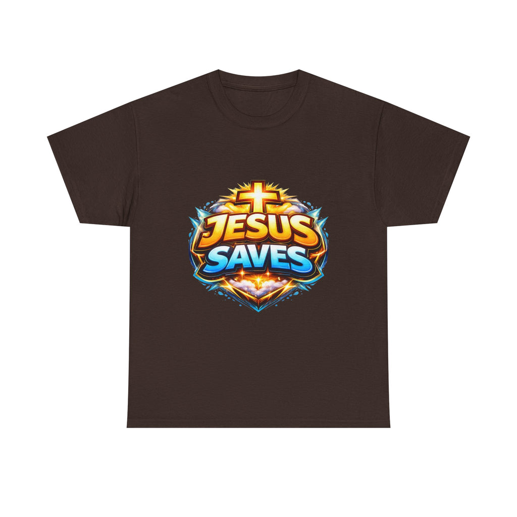 Jesus Saves T-Shirt — Bold Faith Graphic Tee for Christians, Church & Easter
