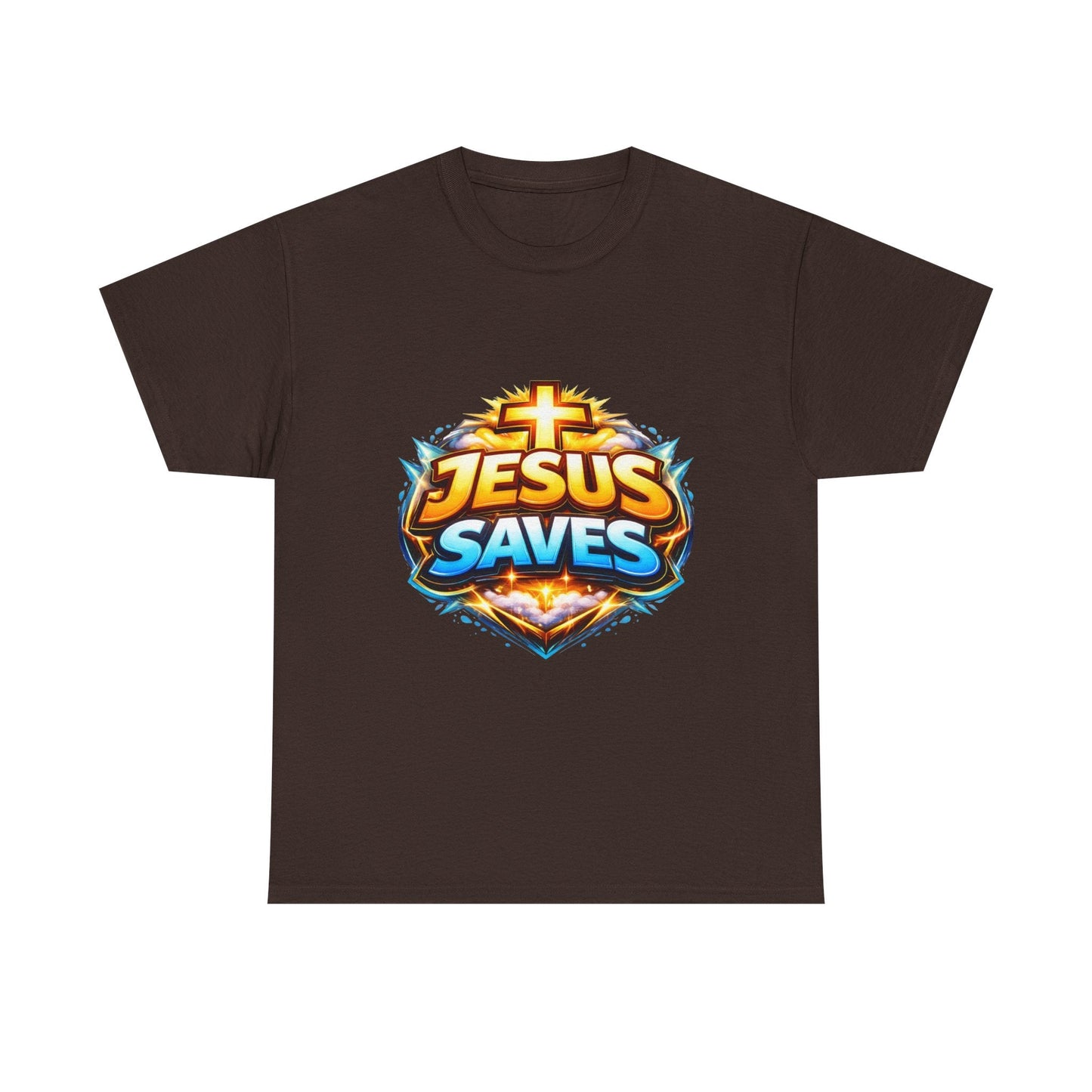 Jesus Saves T-Shirt for Men – Bold Faith Graphic Tee for Christians Printify