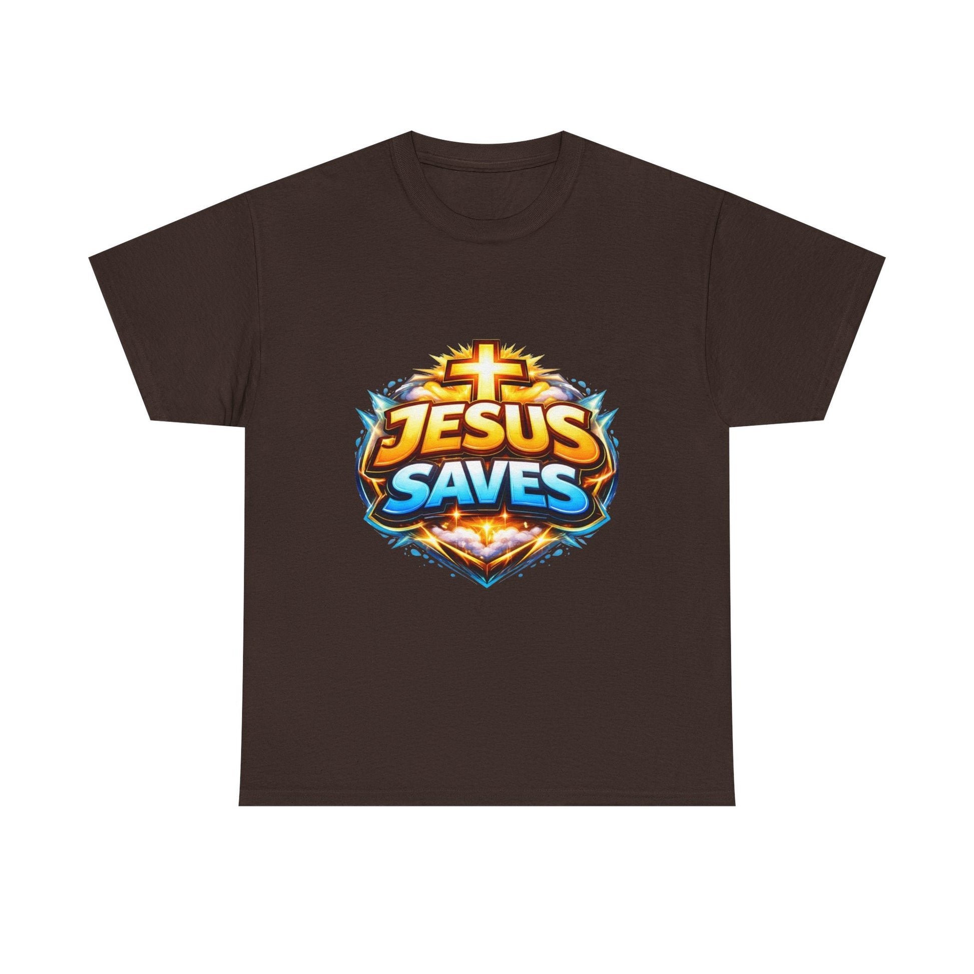 Jesus Saves T-Shirt for Men – Bold Faith Graphic Tee for Christians Printify