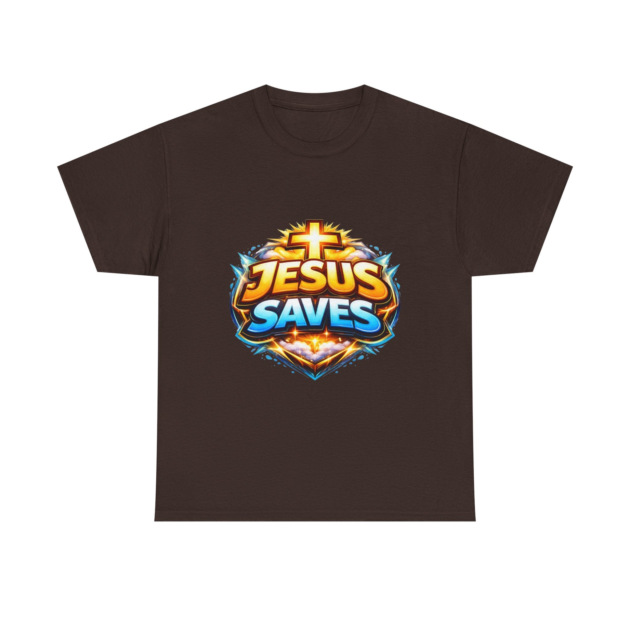 Jesus Saves T-Shirt — Bold Faith Graphic Tee for Christians, Church & Easter