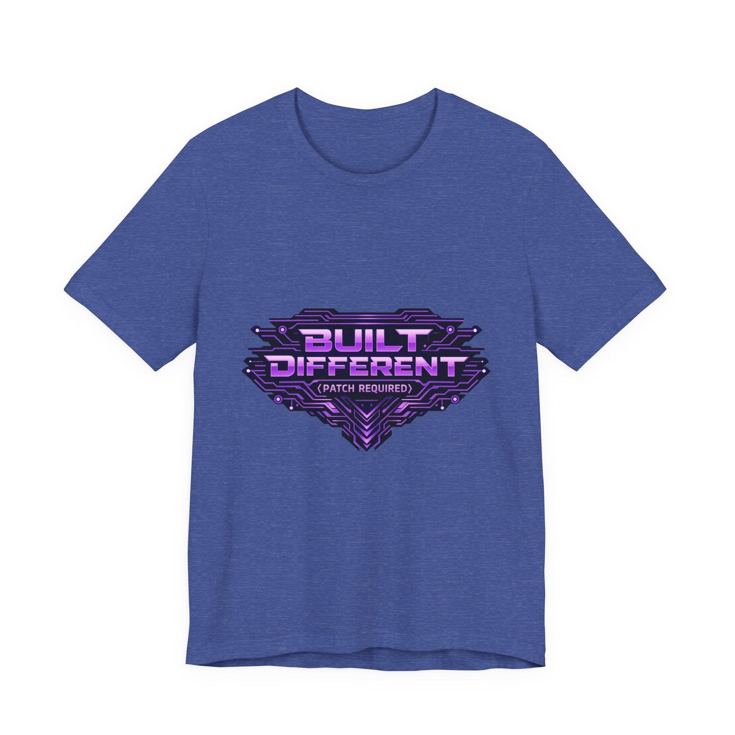 Built Different Tee — Retro Purple Gaming Graphic T-Shirt Printify