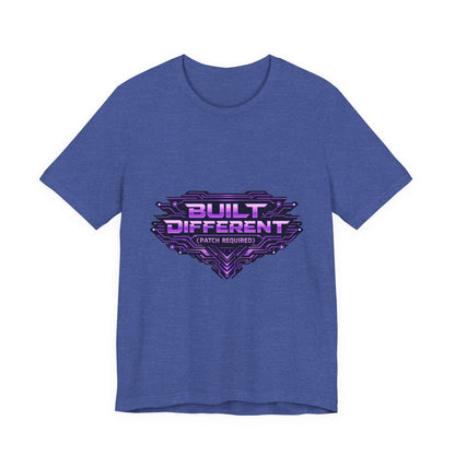 Built Different Tee — Retro Purple Gaming Graphic T-Shirt Printify