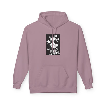 Hoodie — Monochrome Dollar Sign & Stars Graphic Printify