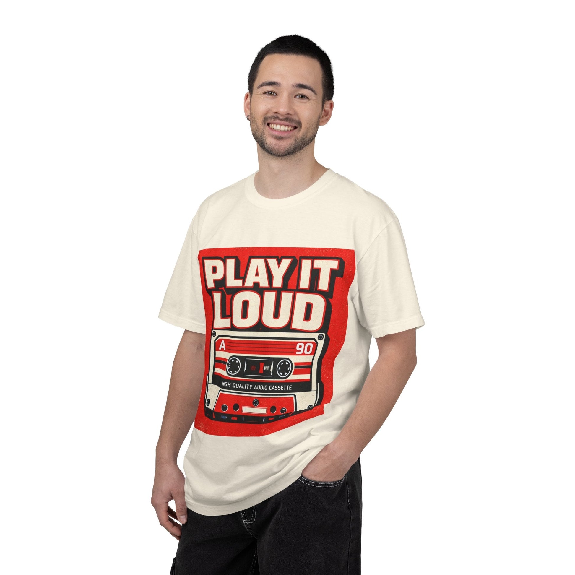 Play It Loud Retro Cassette T-Shirt Printify