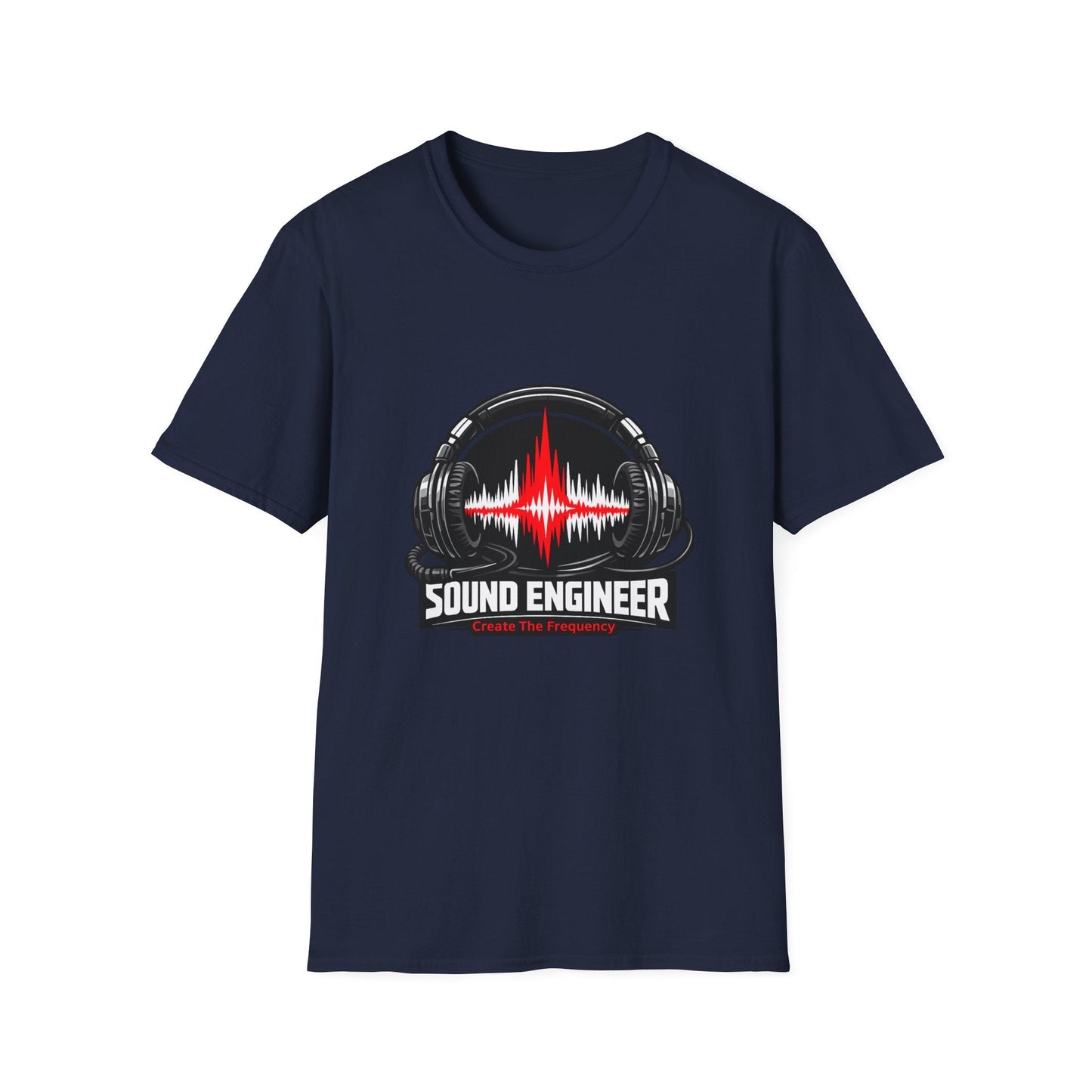 Sound Engineer T-Shirt — Headphones & Waveform Audio Tech Tee Printify