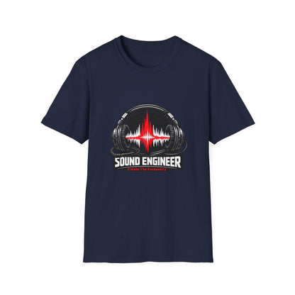 Sound Engineer T-Shirt — Headphones & Waveform Audio Tech Tee Printify
