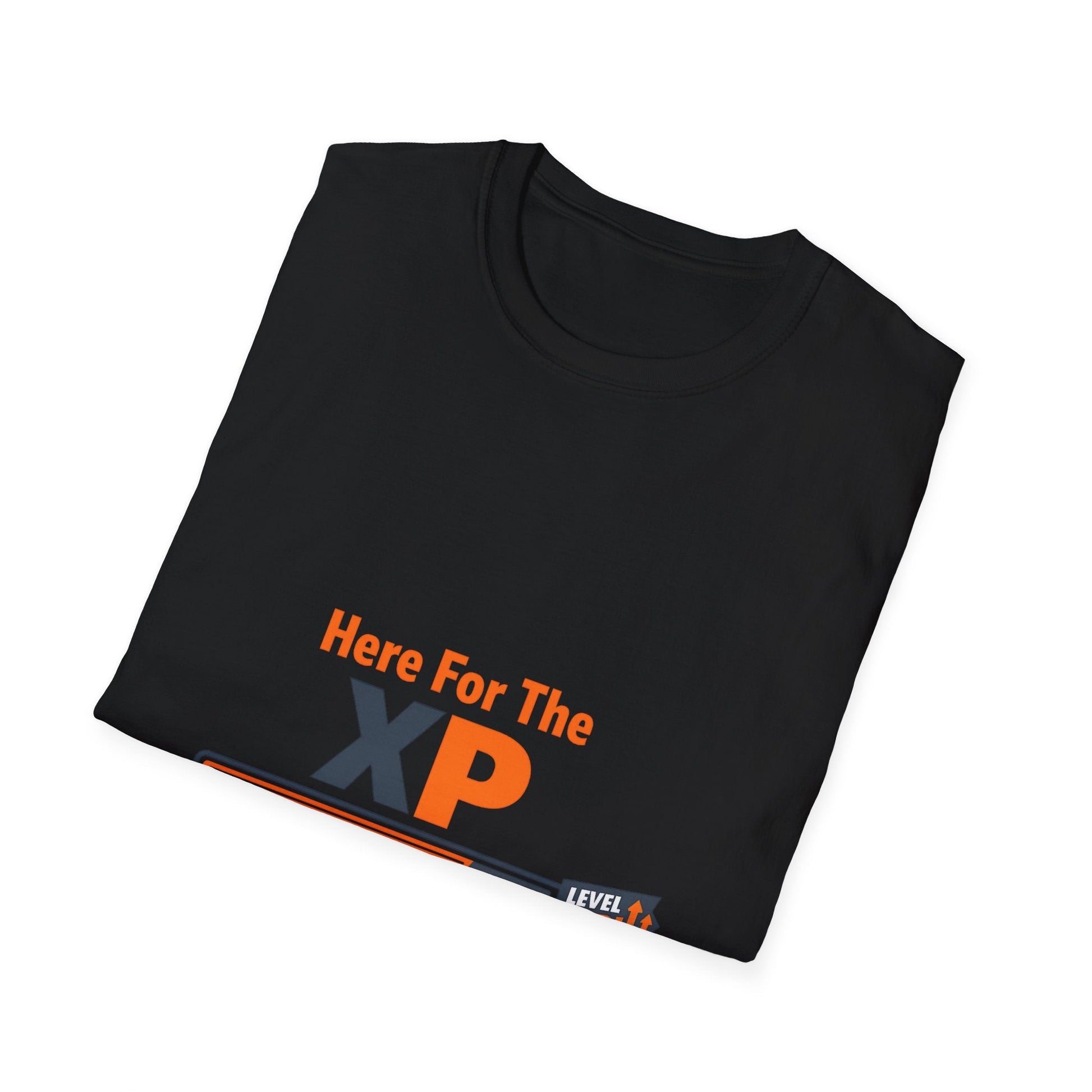 Gaming T-Shirt — "Here For The XP" Progress Bar Tee Printify