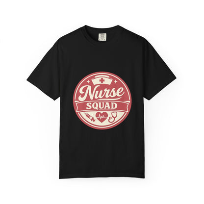 Nurse Squad T-Shirt — Retro Medical Badge Tee for Nurses & Healthcare Teams Printify
