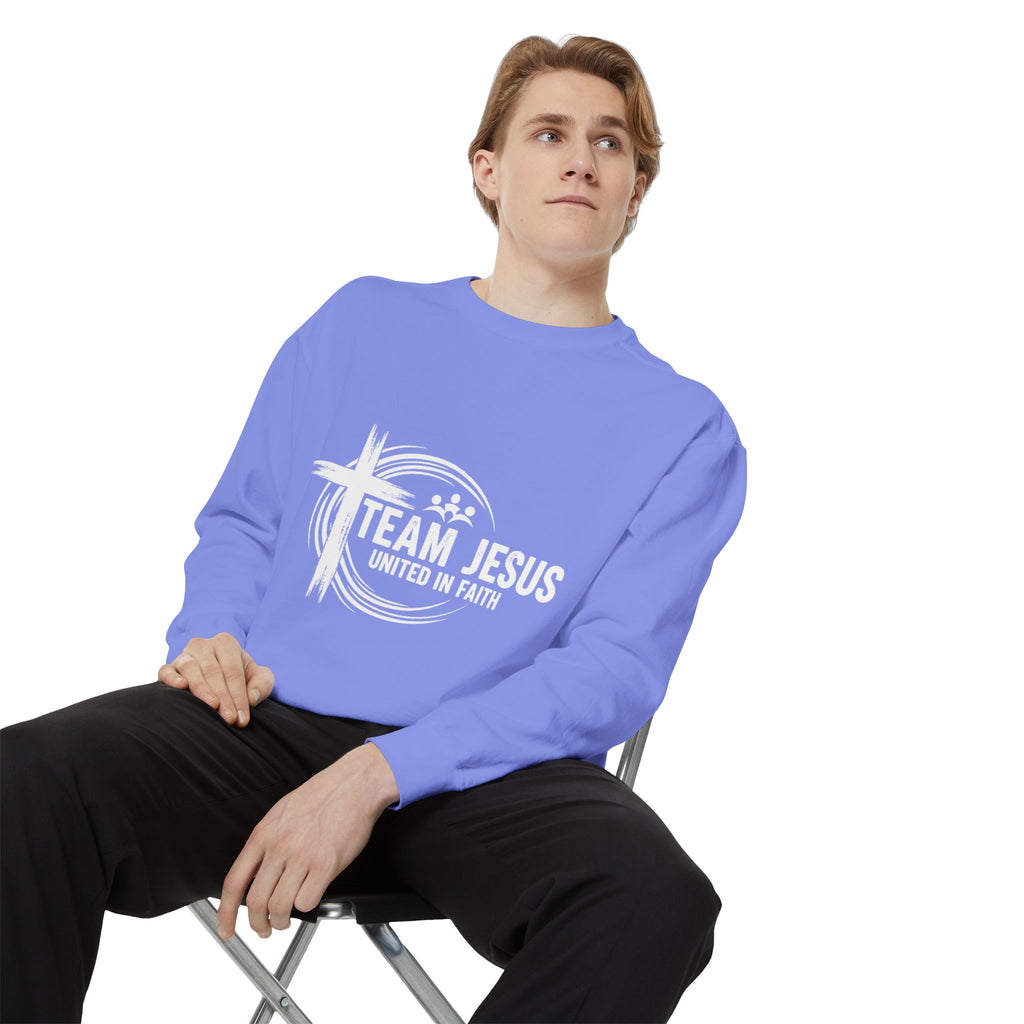 Team Jesus Crewneck Sweatshirt — Faith-Based Christian Graphic Pullover