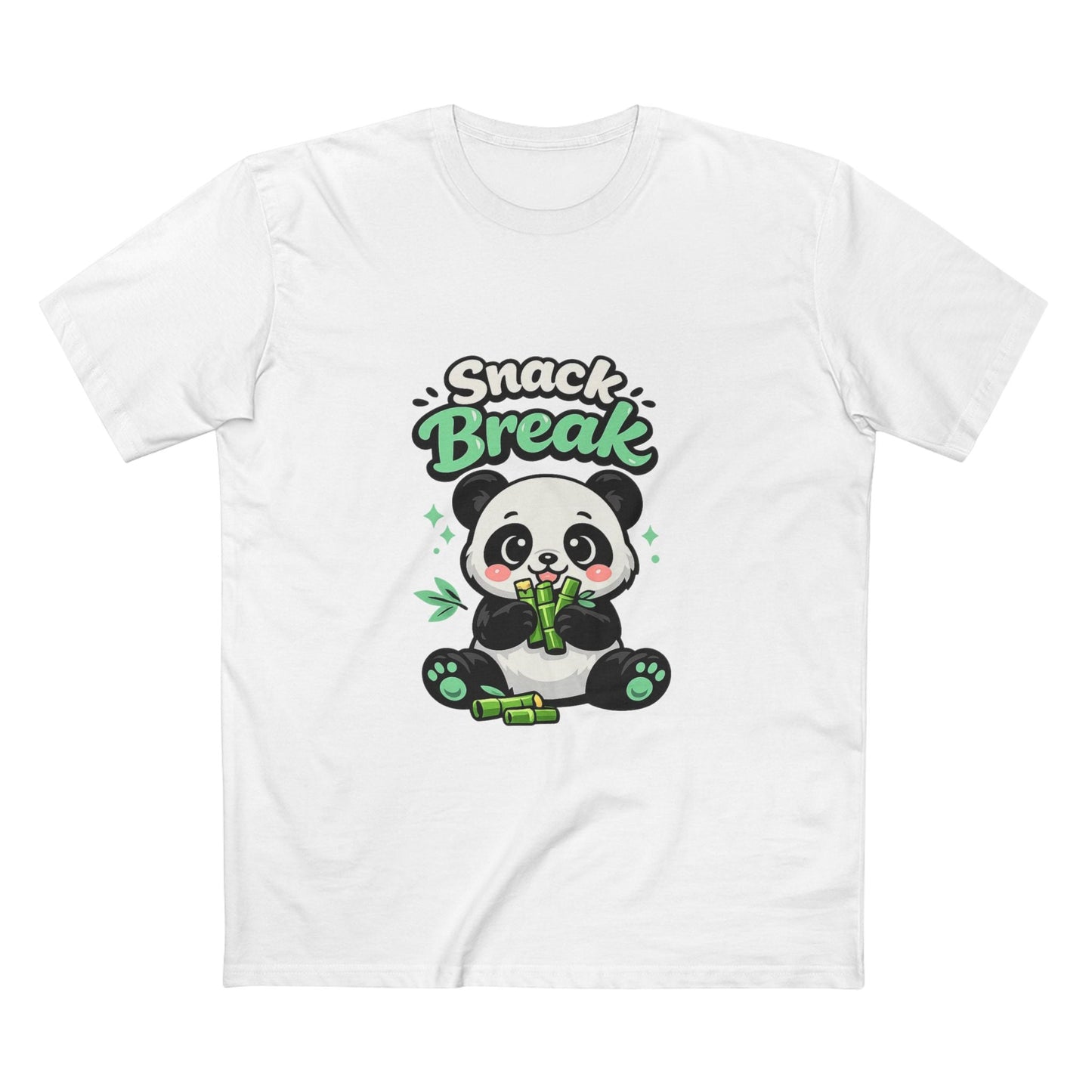 Snack Break Panda T-Shirt — Cute Panda Eating Bamboo Graphic Tee Printify