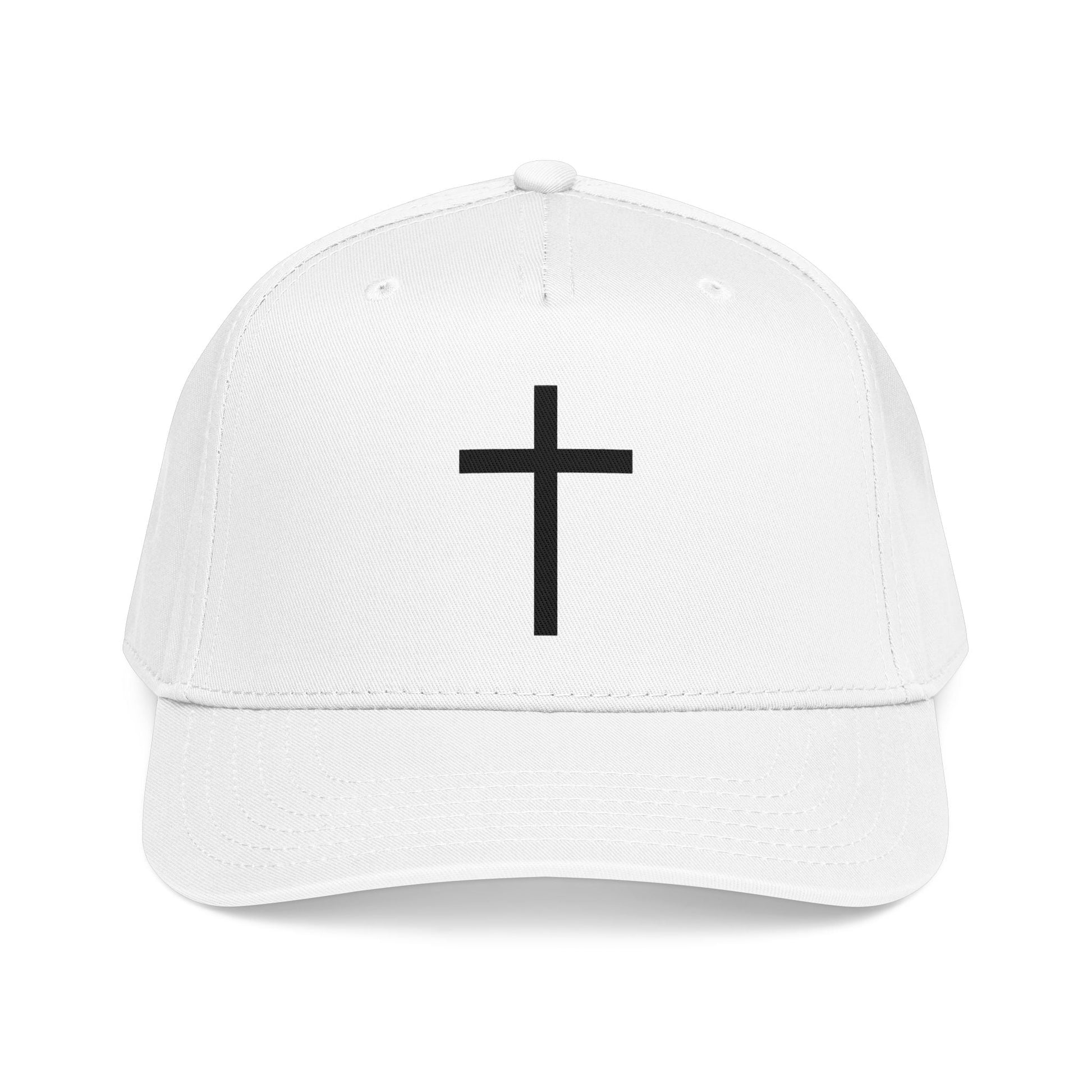 Christian Cross Baseball Cap — Minimal Embroidered Faith Hat Printify