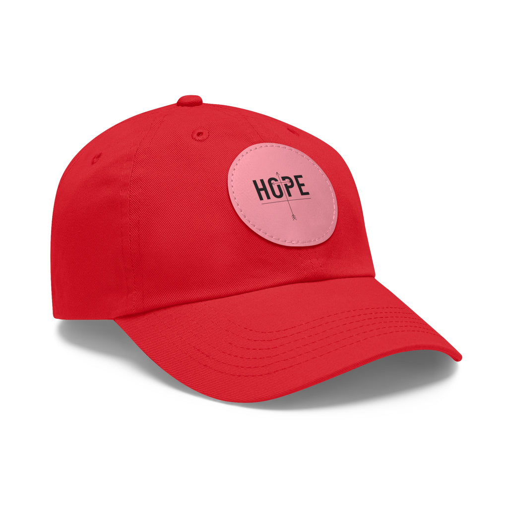Dad Hat — Round Leather Patch 'HOPE' Cap
