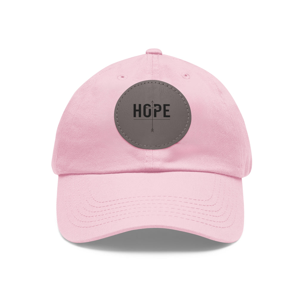 Dad Hat — Round Leather Patch 'HOPE' Cap