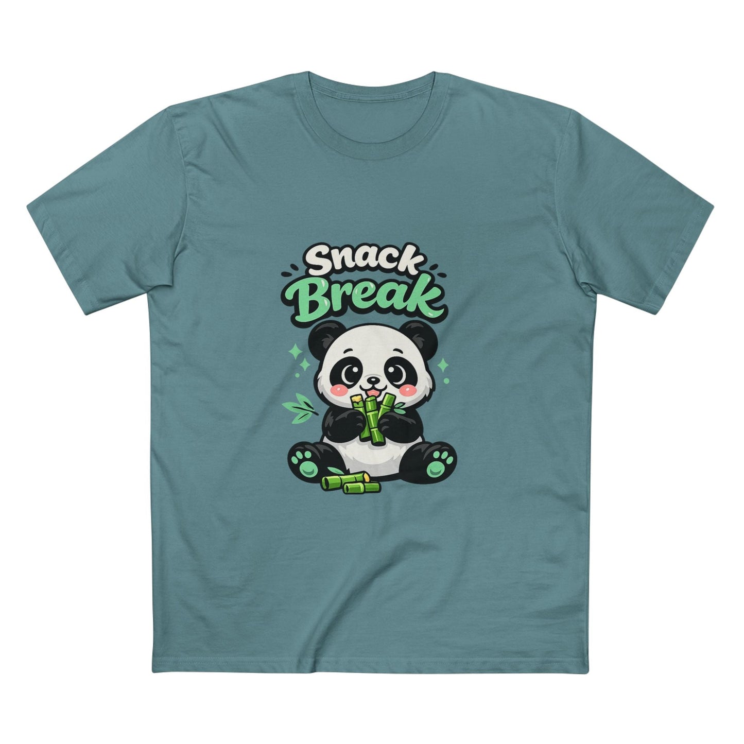 Snack Break Panda T-Shirt — Cute Panda Eating Bamboo Graphic Tee Printify