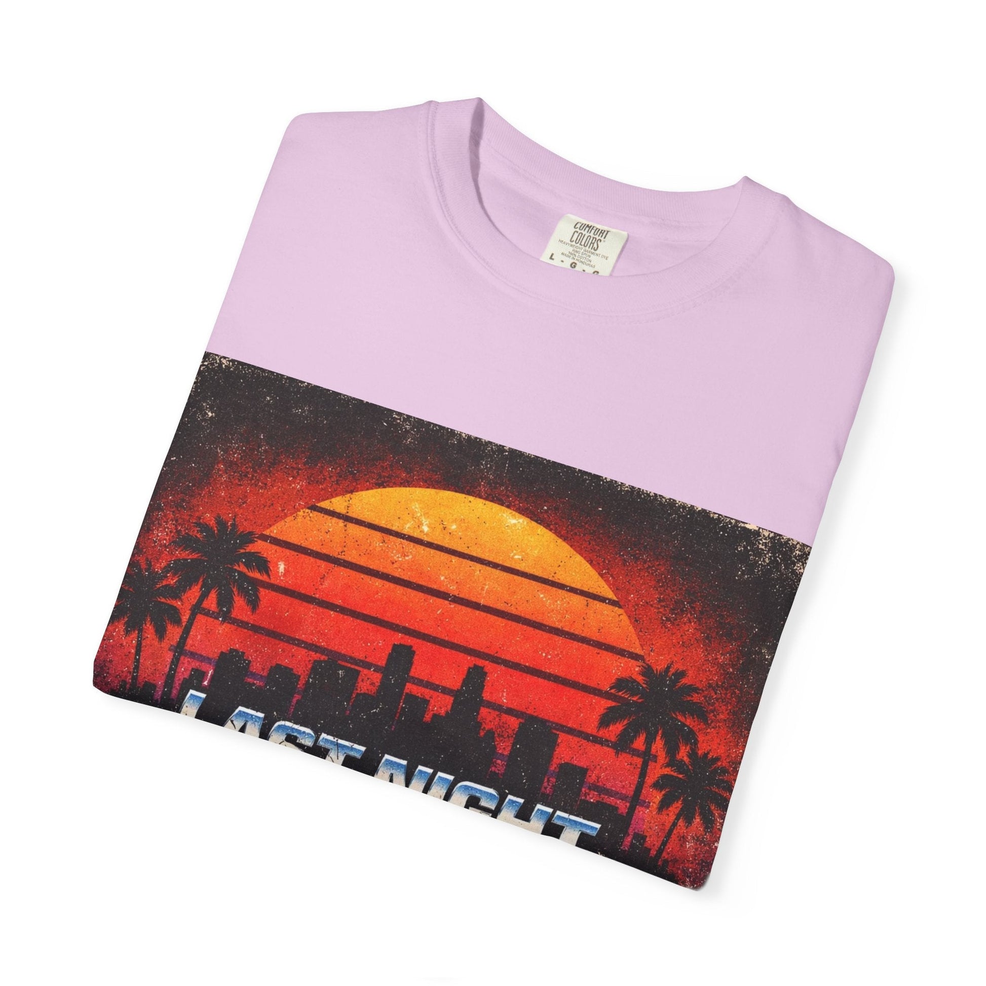 Last Night City T-Shirt — Retro Sunset Miami Vaporwave Tee Printify