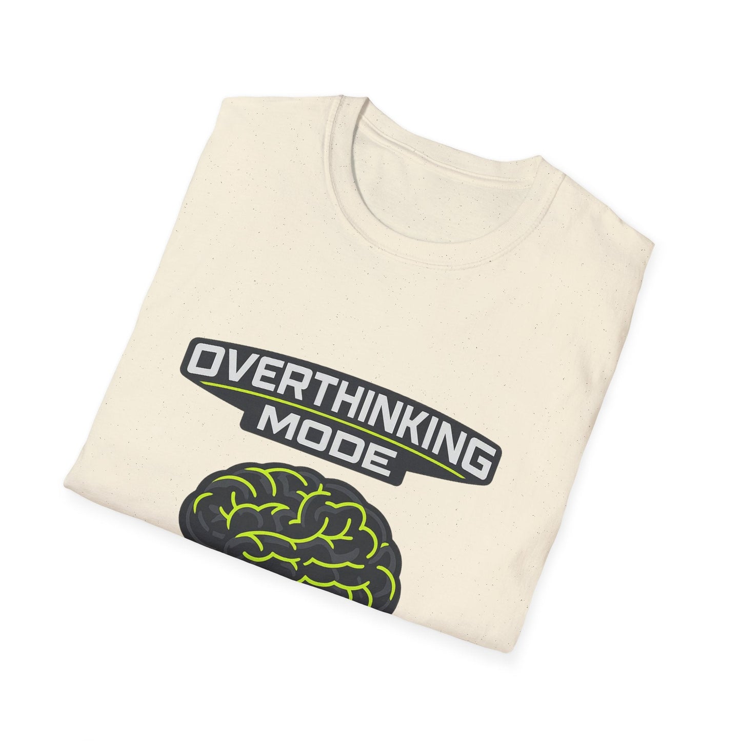 Overthinking Mode T-Shirt — Funny Brain Loading Graphic Tee Printify