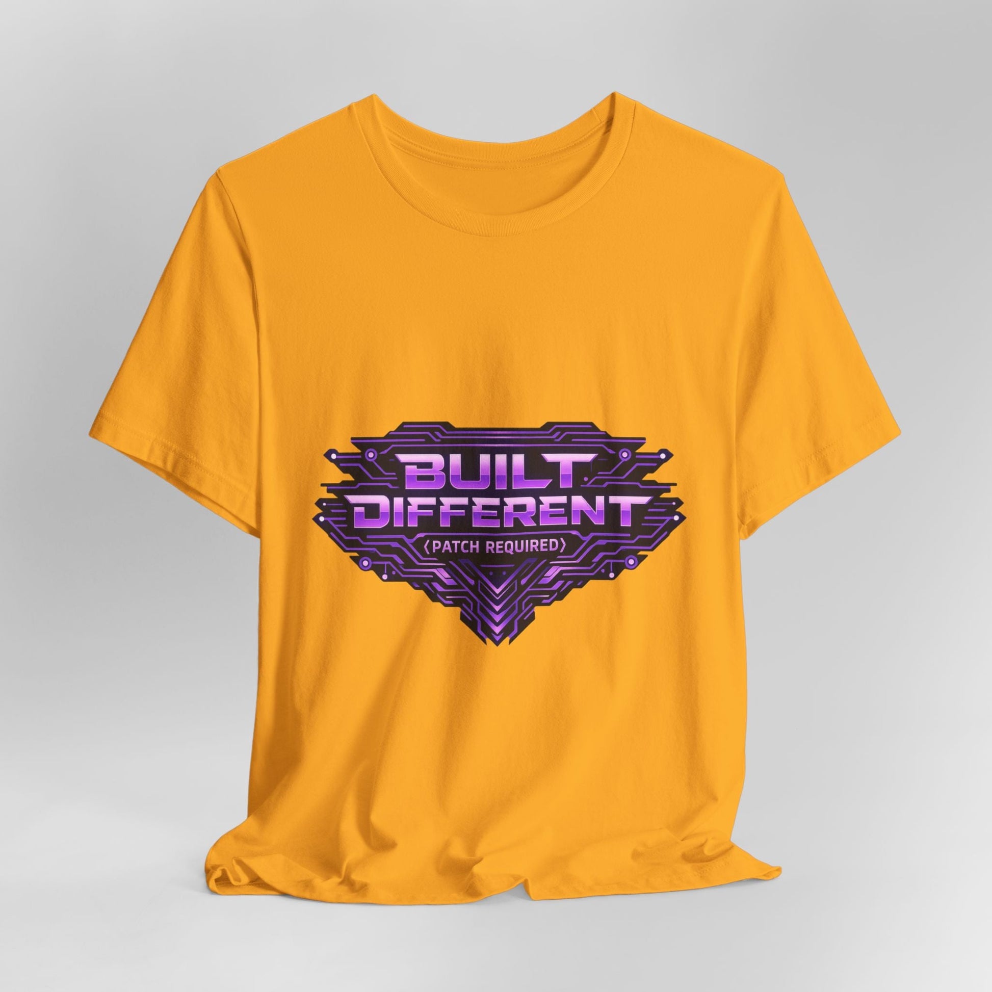 Built Different Tee — Retro Purple Gaming Graphic T-Shirt Printify