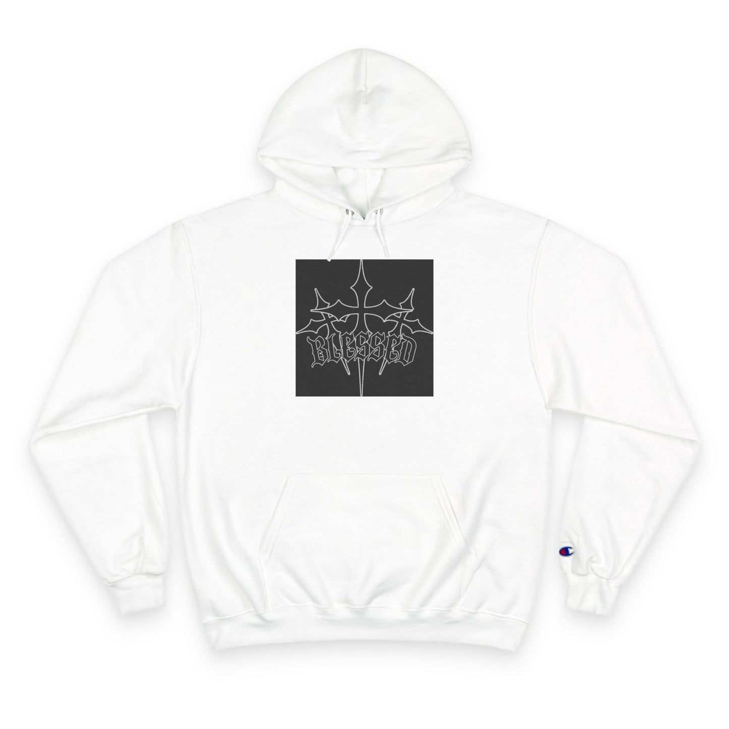 Hoodie — Gothic Champion Chest Logo Hoodie Printify
