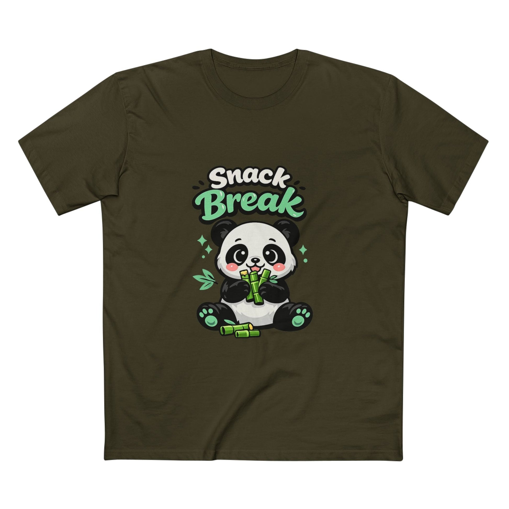 Snack Break Panda T-Shirt — Cute Panda Eating Bamboo Graphic Tee Printify