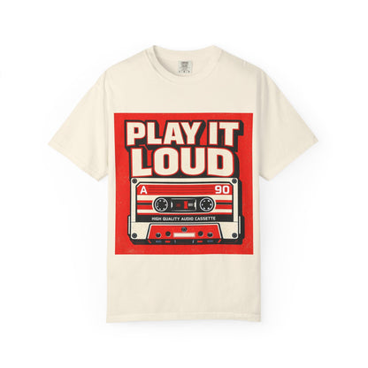 Play It Loud Retro Cassette T-Shirt Printify