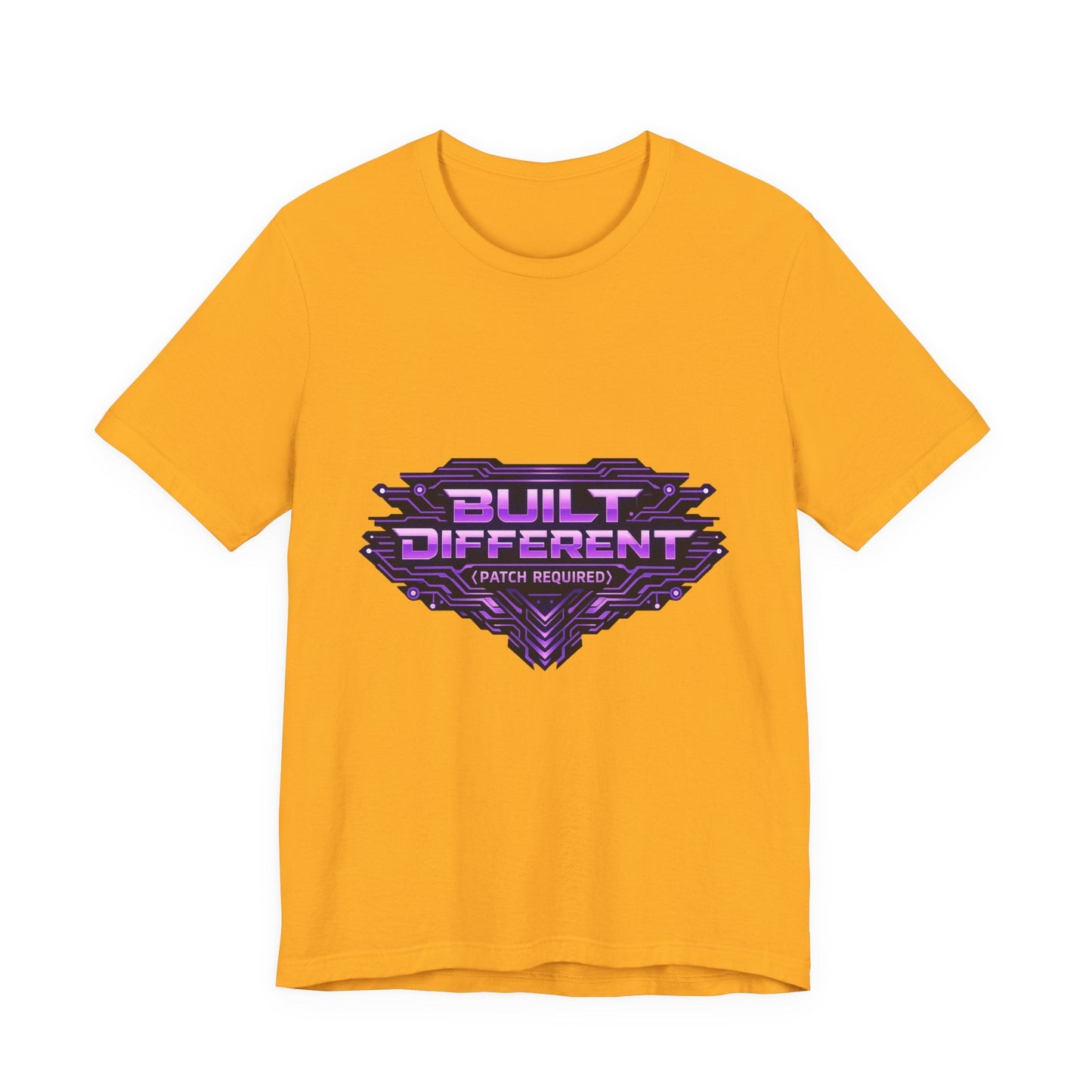 Built Different Tee — Retro Purple Gaming Graphic T-Shirt Printify