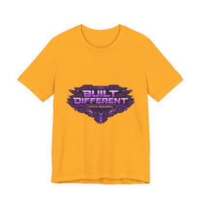 Built Different Tee — Retro Purple Gaming Graphic T-Shirt Printify